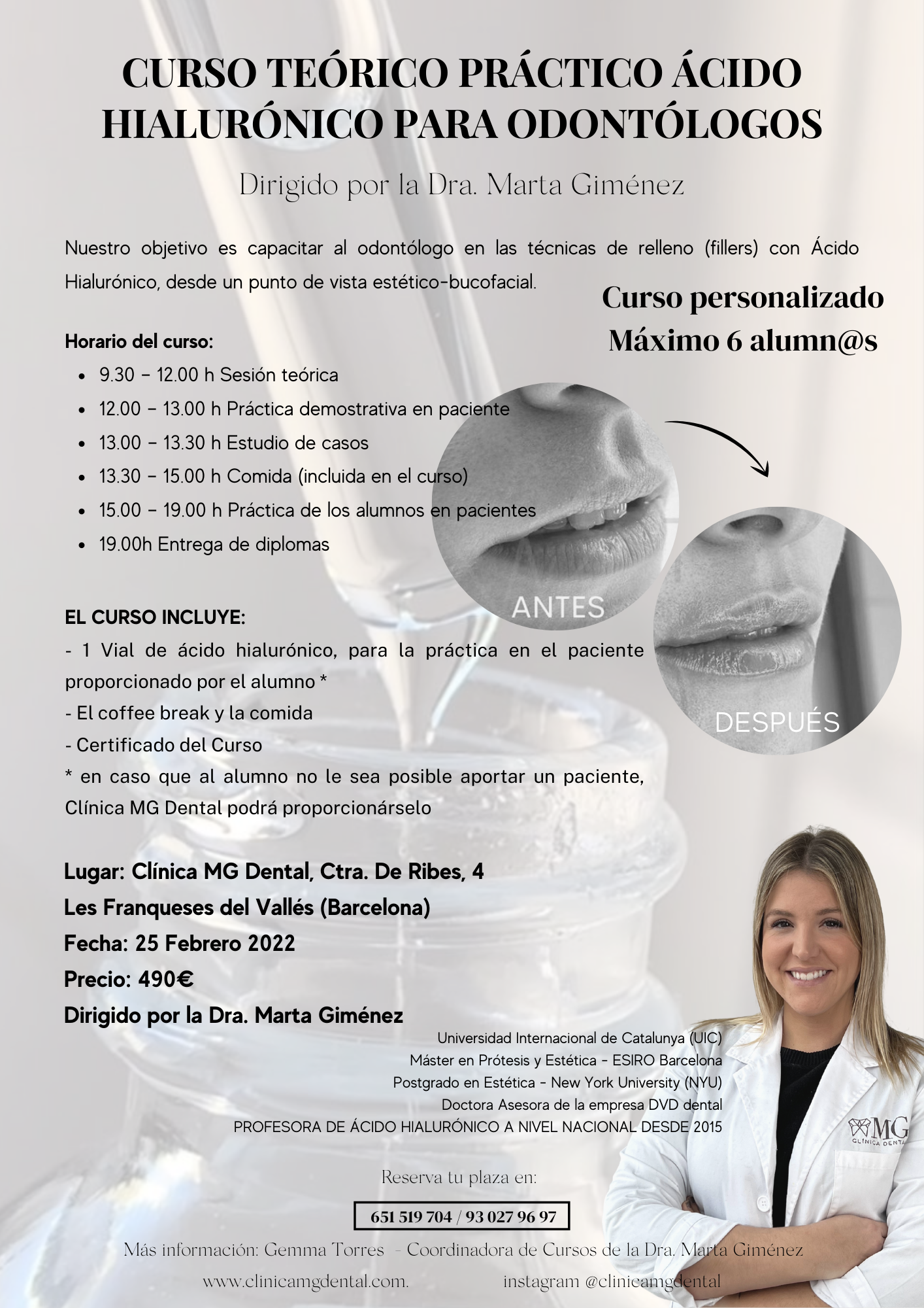Curso teórico práctico ácido hialaurónico